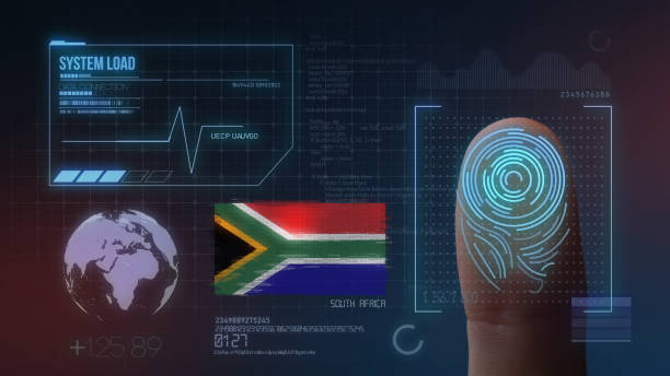 Finger Print Biometric Scanning Identification System. South Africa Nationality